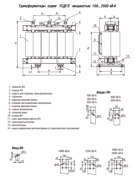 ТСДГЛ 400/10/0,4 Д/Ун-11 У3 трансформатор